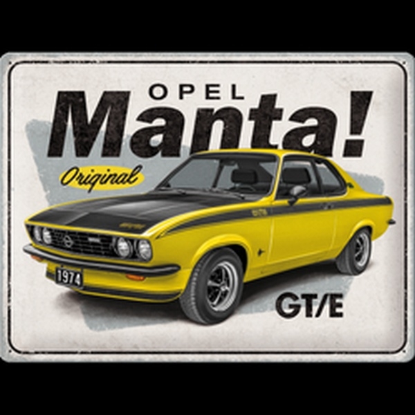 Opel Manta - Blechschild, Fan Artikel, Opel