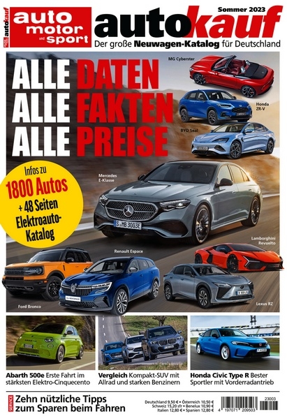 autokauf 03/2023 Sommer Der große Neuwagen-Katalog für Deutschland