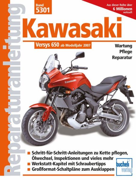 Kawasaki Versys 650 ccm - mit und ohne ABS ab Modelljahr 2007