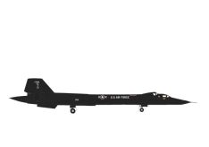 Lockheed SR-71B Blackbird, Beale Air Base »Gumby« - Metall-Fertigmodell im Maßstab 1:200 (HERPA)