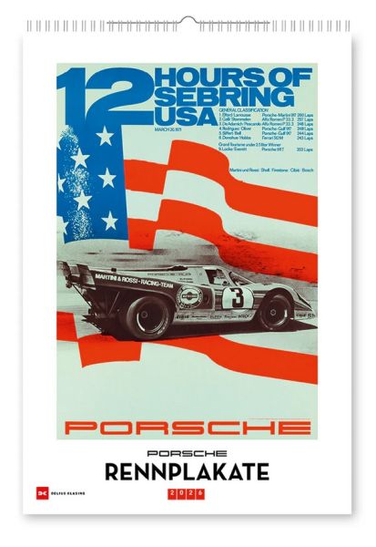 Porsche Rennplakate Kalender 2026 - 