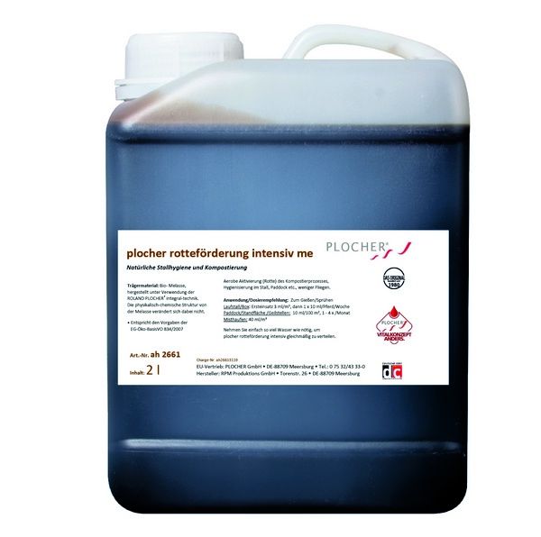 Rotteförderung  - intensiv me -  2 Liter Trägermaterial Bio-Melasse - Natürliche Stallhygiene Rotteförderung  - intensiv me -  2 Liter Trägermaterial Bio-Melasse - Natürliche Stallhygiene