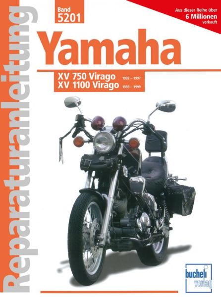 Yamaha XV 750 Virago 92-97 / XV 1100 Virago 89-99 - Luftgek,Viertaktm.obenl.Nockenwell  748 / 1063 cm3, V-Zweizyl. Winkel 75 Grad