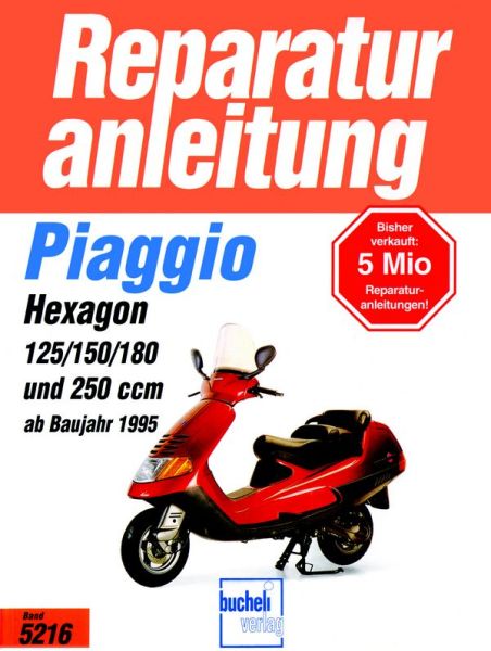Piaggio Hexagon   ab 1995 - 2 Takt, Wassergekühlt, Membrangesteuert / 4-Takt, Wassergekühltm OHC, 2 Ventile