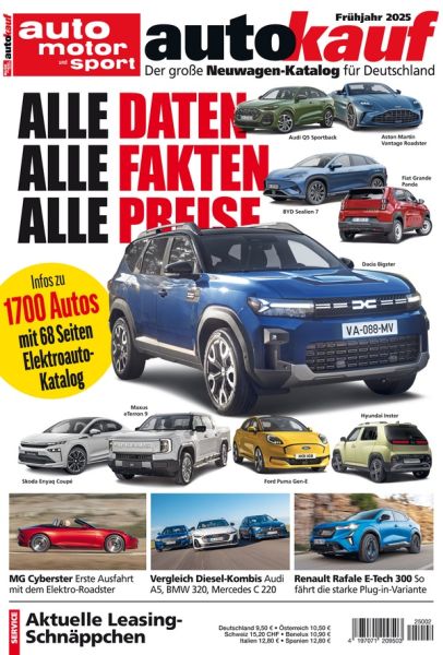 autokauf 02/2025 Frühjahr - Der große Neuwagen-Katalog für Deutschland autokauf 02/2025 Frühjahr - Der große Neuwagen-Katalog für Deutschland