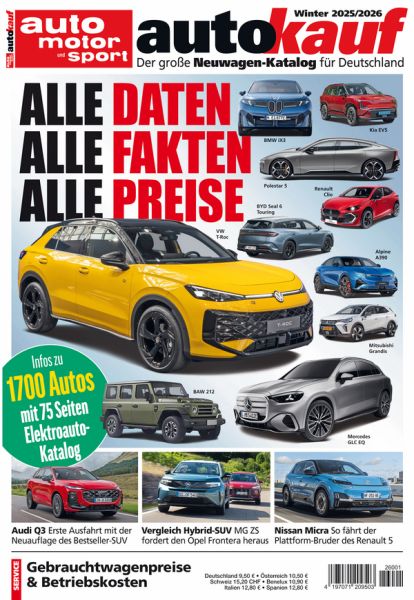 autokauf 01/2026 Winter - Der große Neuwagen-Katalog für Deutschland