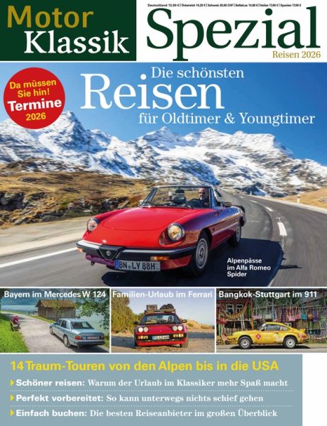 Motor Klassik Spezial Die schönsten Reisen für Oldtimer & Youngtimer - 01/2026