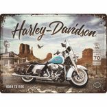 Blechschild 40x30 cm Harley-Davidson Route 66 - 