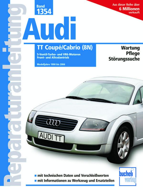 【希少品】Audi TT 8N サービスマニュアル Audi TT Coupé/Cabrio 8N Reparaturanleitung: Wartung & Technik