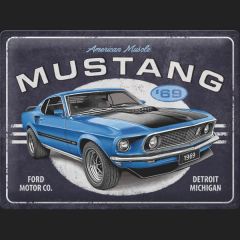 Blechschild Ford Mustang 1969