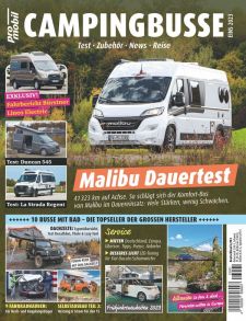 pro mobil Extra Campingbusse - Malibu Dauertest - Das Vanlife Magazin - Heft 01/2023