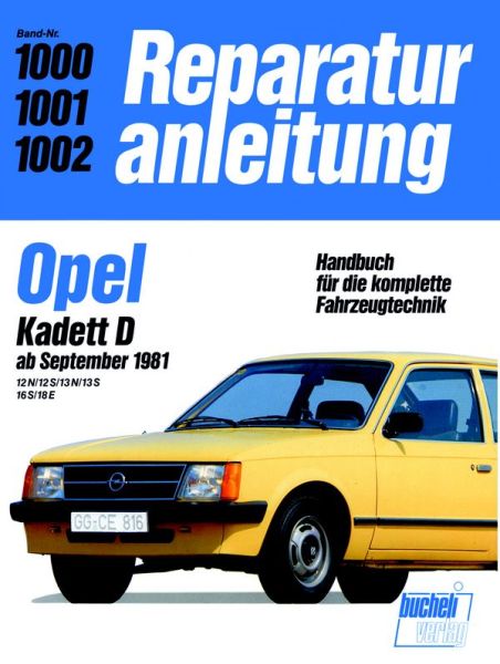 Opel Kadett D   ab 9/1981 - 12 N, 12 S, 13 N, 13 S, 16 S, 18 E