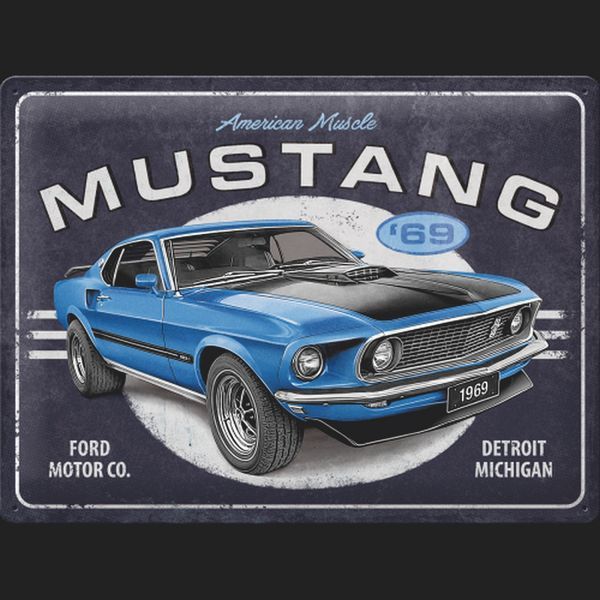 Blechschild Ford Mustang 1969 - 