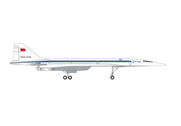 Modell 1:400 Tupolev TU-144 Sinsheim/Speyer - Metallfertigmodell