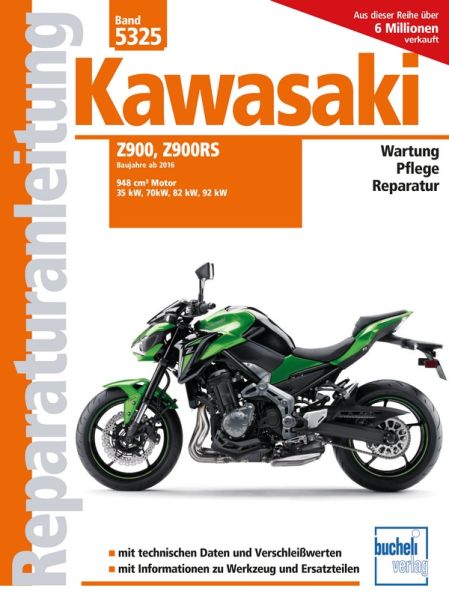 Kawasaki Z900/Z900RS Baujahre ab 2016 - 948 cm³ Motor 35 kW, 70 kW, 82 kW, 92 kW