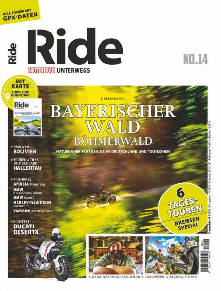 RIDE - Motorrad unterwegs, No. 14 - Bayerischer Wald