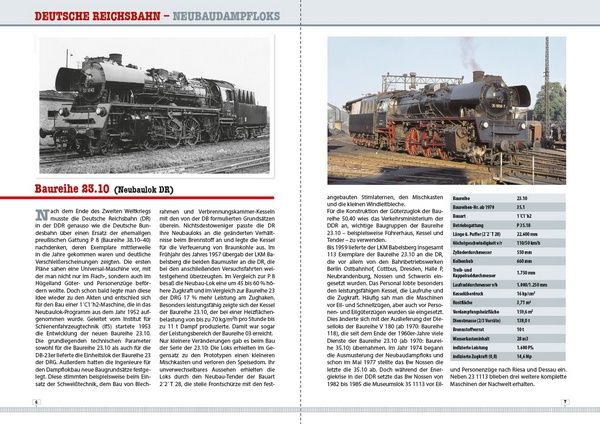 Moderne Dampfloks nach 1945: DB & DR Neubau, Umbau, Reko
