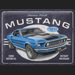 Blechschild Ford Mustang 1969